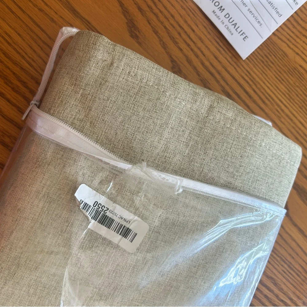 DUALIFE Oatmeal Chartreuse Blackout Drapes
